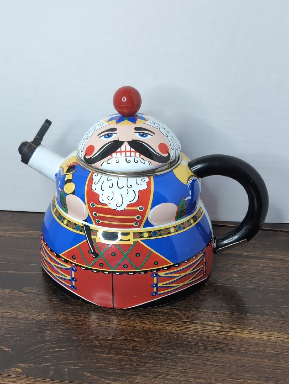 Vintage Roshko Nutcracker Tea Kettle Christmas Decor Kitchen